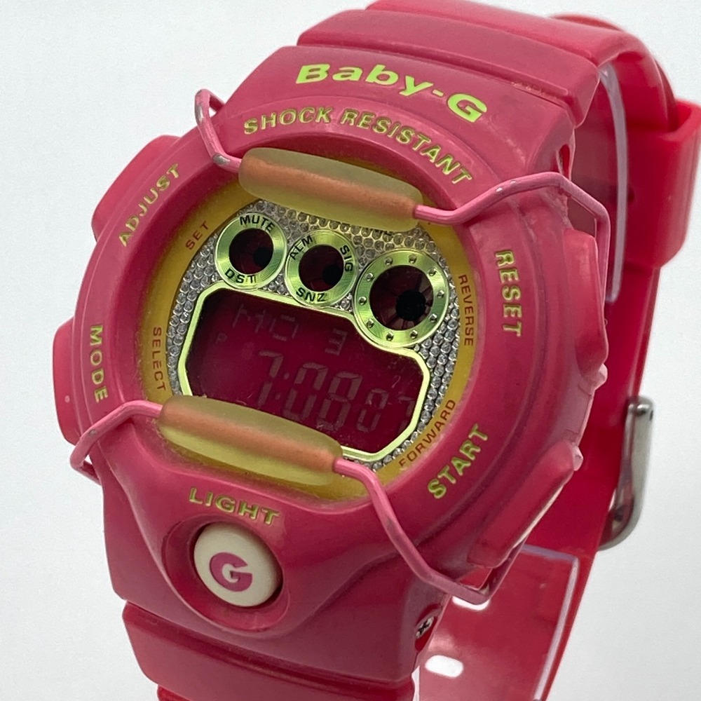 Casio Baby-G Women's Watch 3188 BG-1005M Pink World Time Alarms New Battery 8.5"